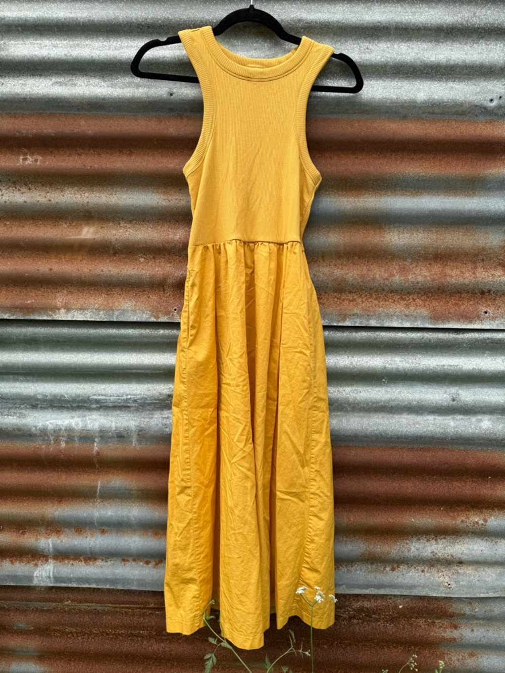 Old Navy Mustard Yellow Sleeveless Maxi Dress